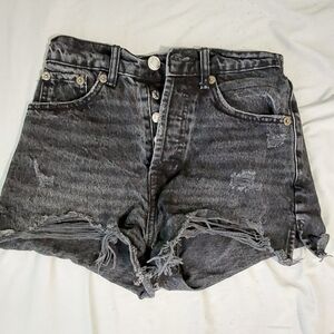 Stylish Black Distressed Women's Shorts